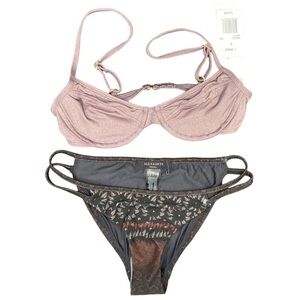 L*Space Missy Bikini Top - Pebble/ AllSaints Cassia Anokhi Auburn Bikini Bottom